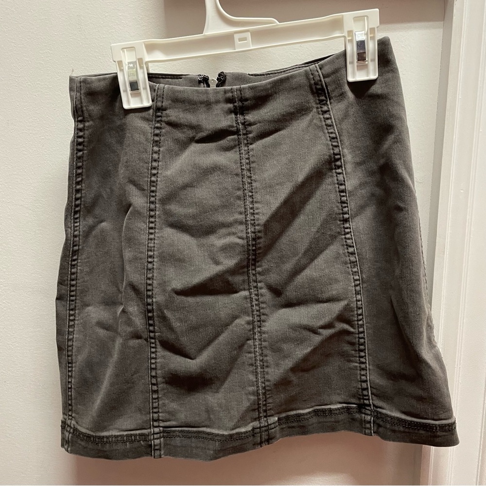 Free people denim mini skirt